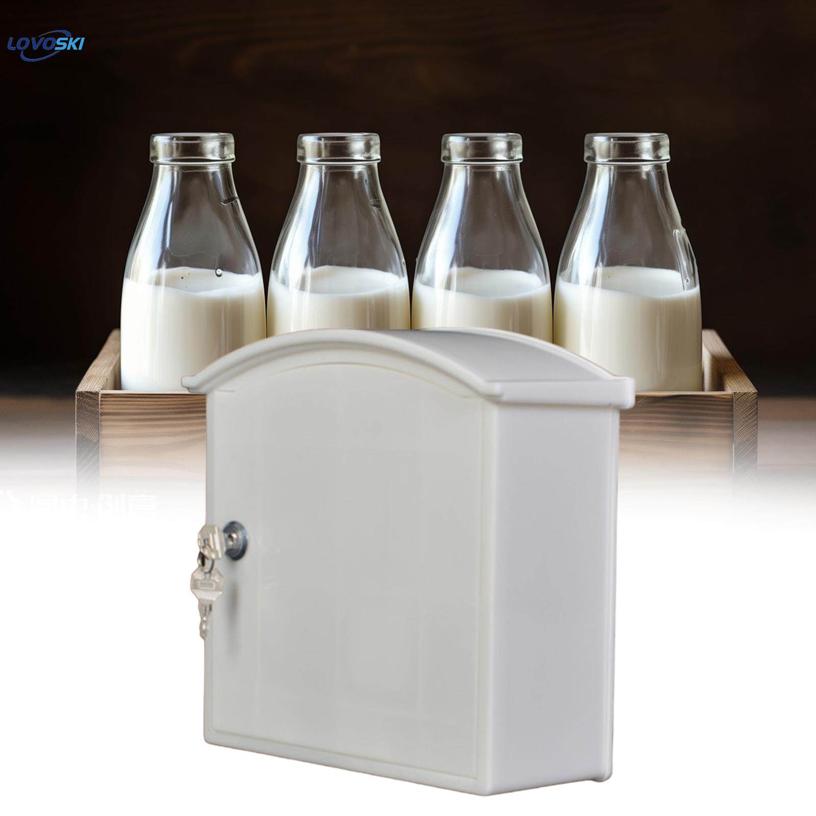 Wall Mounted Milk Box with Lock Tool Box Practical Mailbox Lightweight Milk Crate for Cafe Household