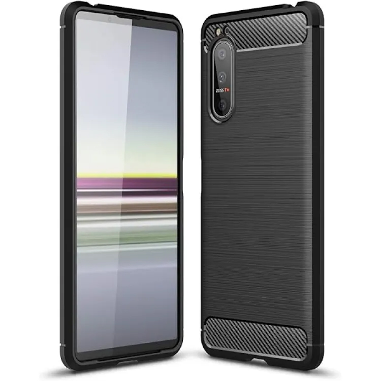 For Sony Xperia 5 II soft-touch finish with camera production soft premium quality Spigen Rugged Armor Soft Silicone Case. 