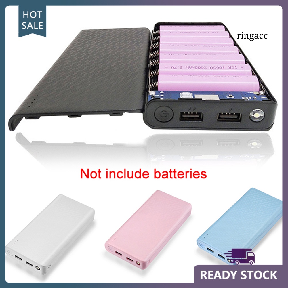 【RG Universal Empty DIY Dual USB 18650 Battery Enclosure Mobile Power Bank Case