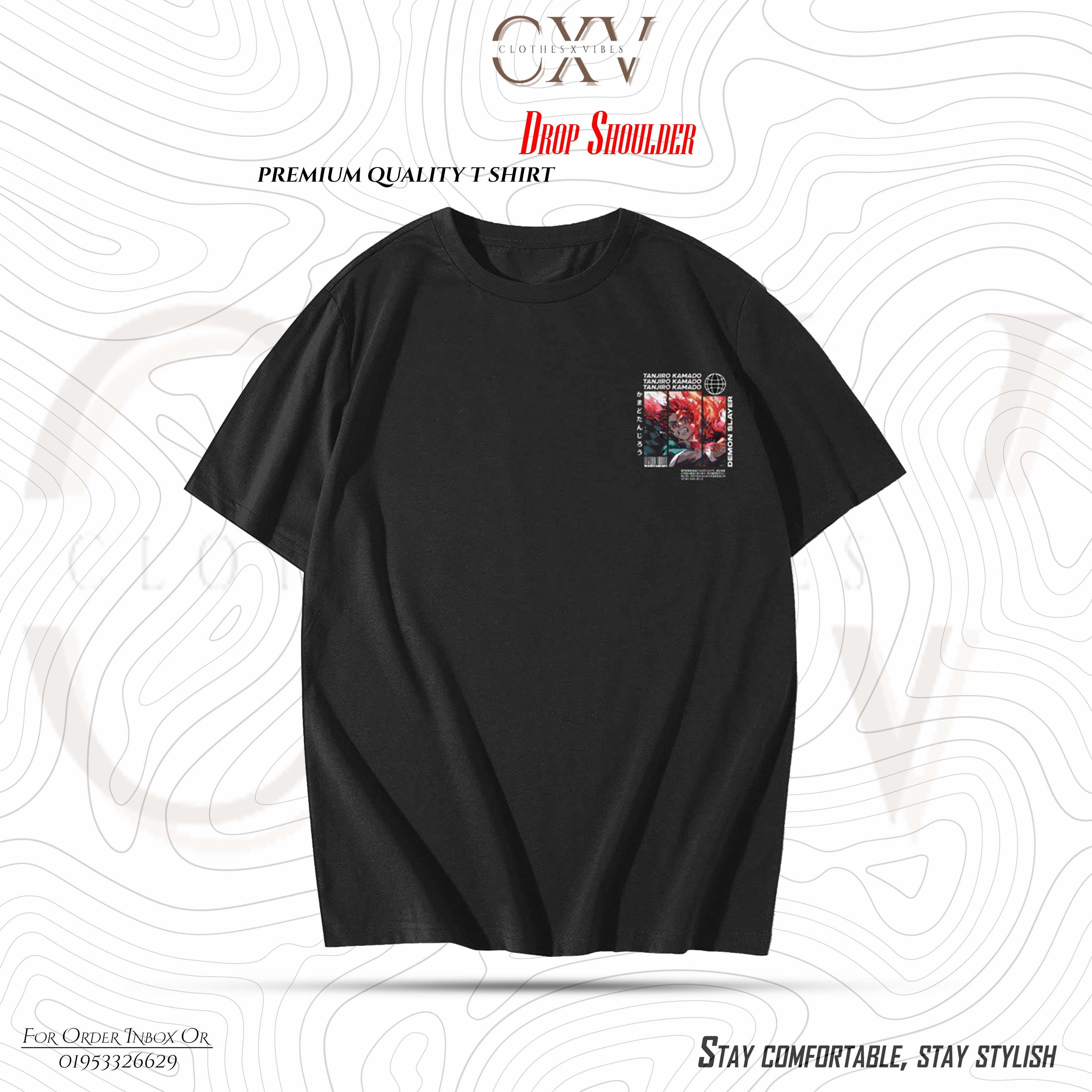 T-Shirt Anime Tanjiro Kamado Premium Design. 