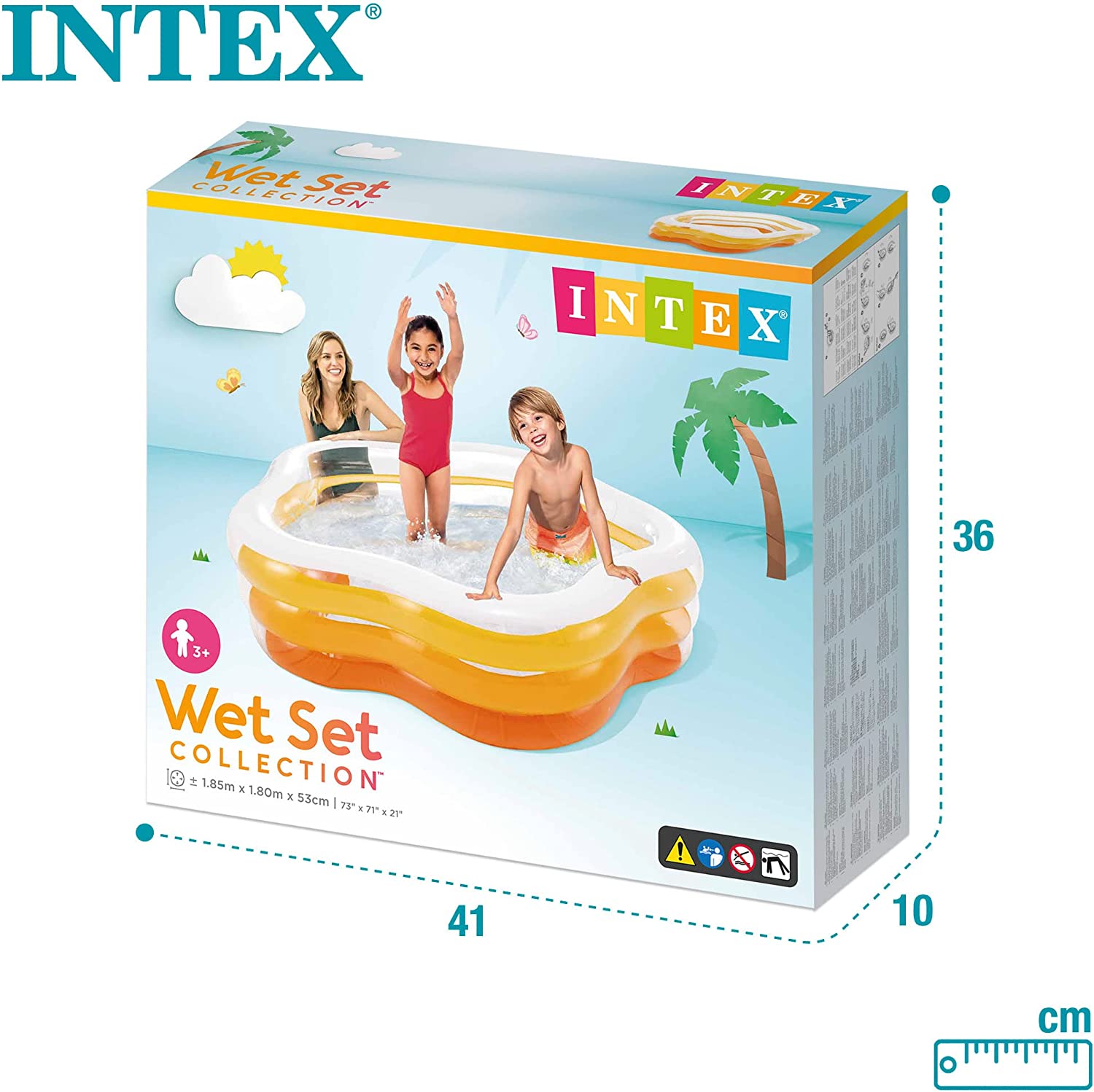 Intex Wetset Summer Colours Swim Centre 73 x 71 Inch Pool  56495NP. 