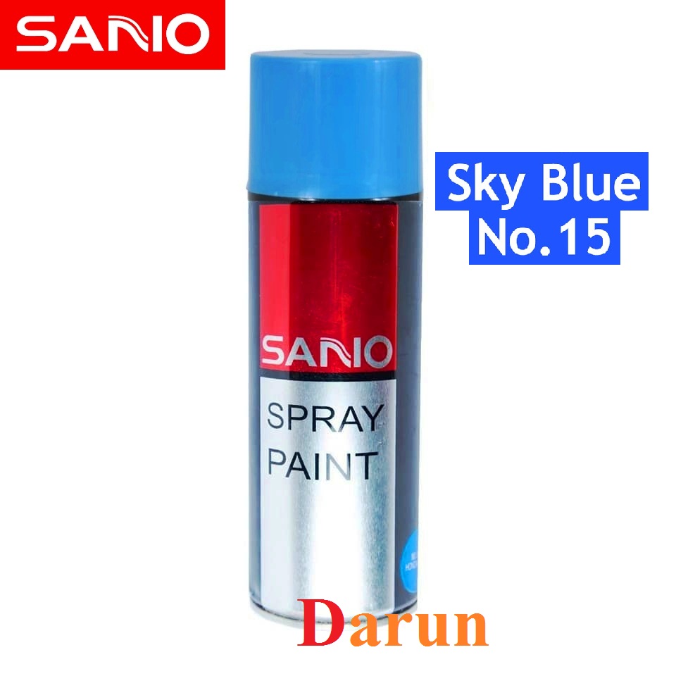 Sanvo Spray Paint (15 Sky Blue) Color Aerosol Spray Paint, Sanvo Auto