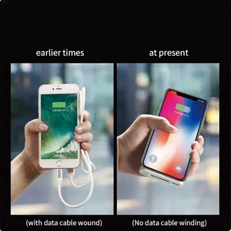 New wireless power bank 20000mAh fast charging portable charger suitable for iPhone 13 15 Xiaomi 14 15 C-type external battery. 