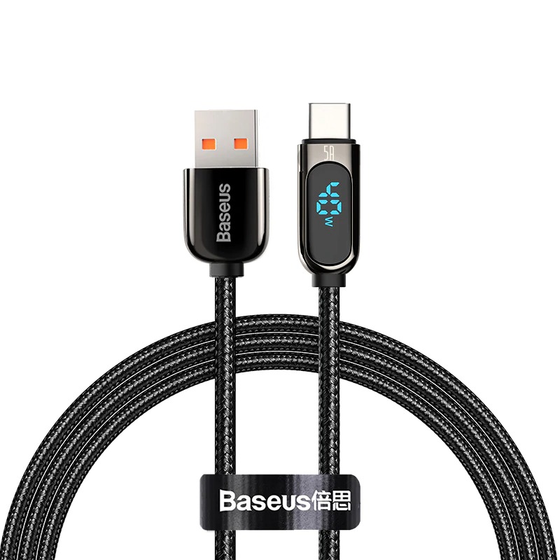 Baseus LED Display USB Type C Cable For Xiaomi Huawei Samsung 5A Fast Charging Charger USBC USB-C Date Cable Type-C Wire Cord. 