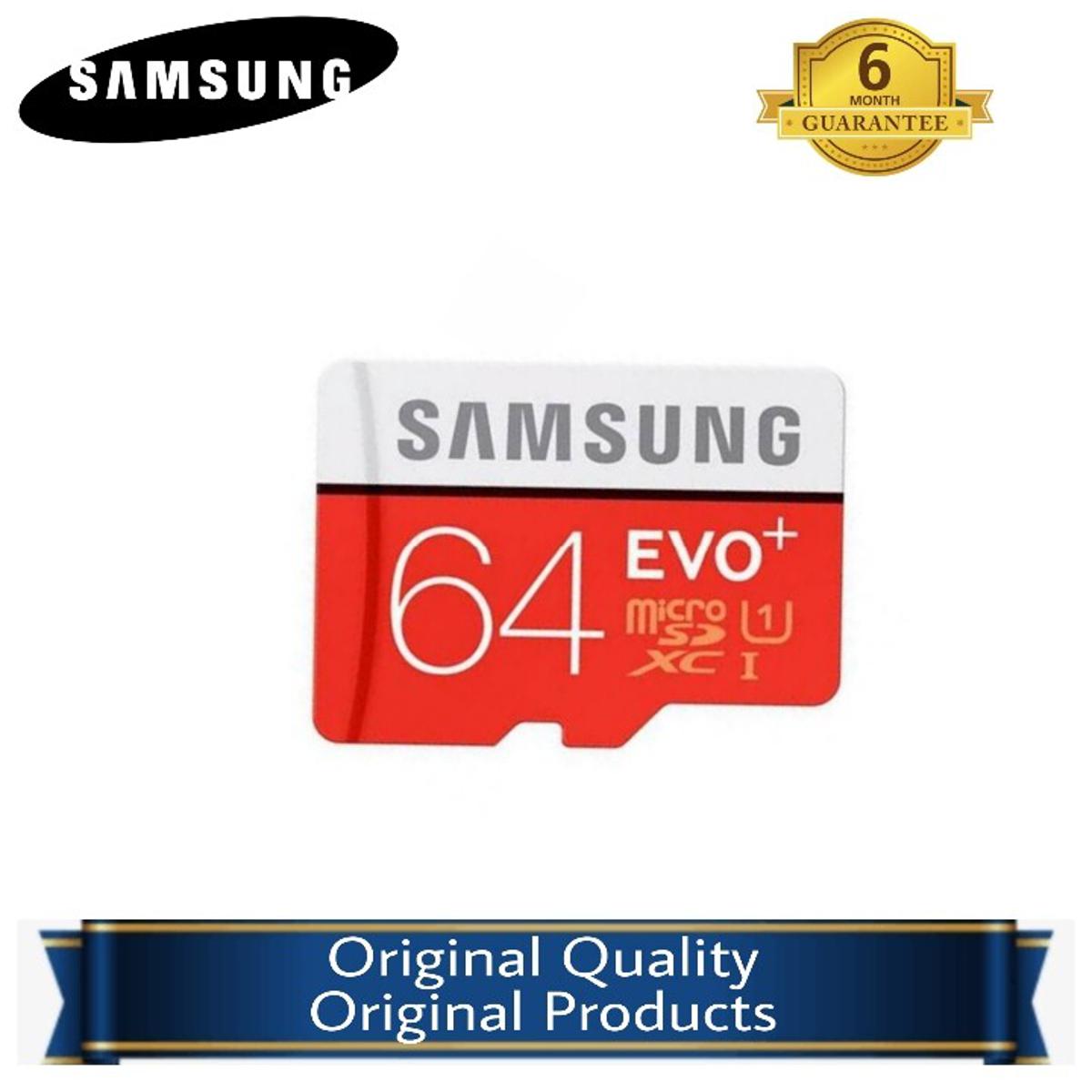 Samsung 64GB Evo Plus Micro SDXC UHS-I Memory Card Class 10