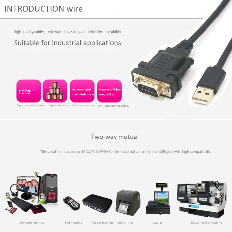 USB Serial Adapter, USB to -232 Male (9-Pin) Db9 Serial Data Cable, Windows 10/8.1/8, 10.6. 