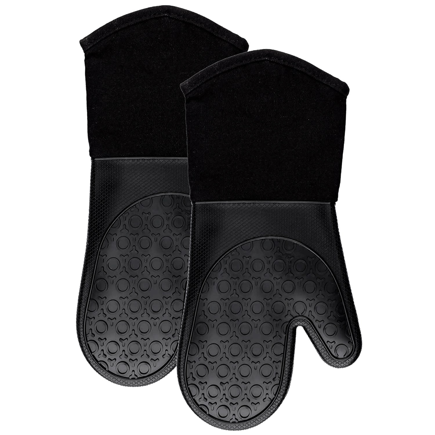 素敵な 1 Pair Professional Silicone Oven Mitts Baking Gloves Elbow Length