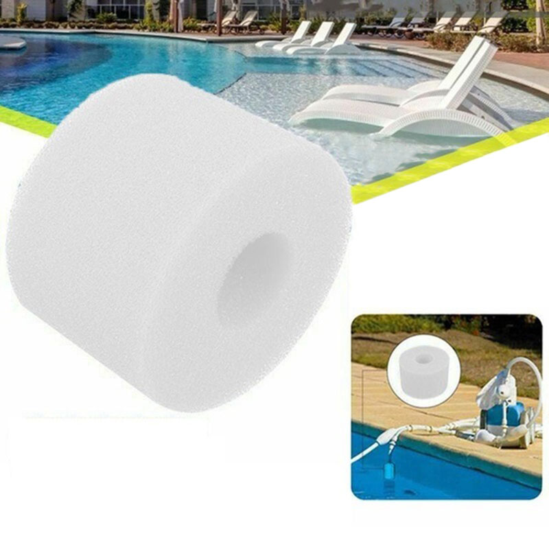 10Pcs Swimng l Filter Foam Reusable Wble Sponge Suile Bubble Jetted re SPA for Intex S1 Type. 