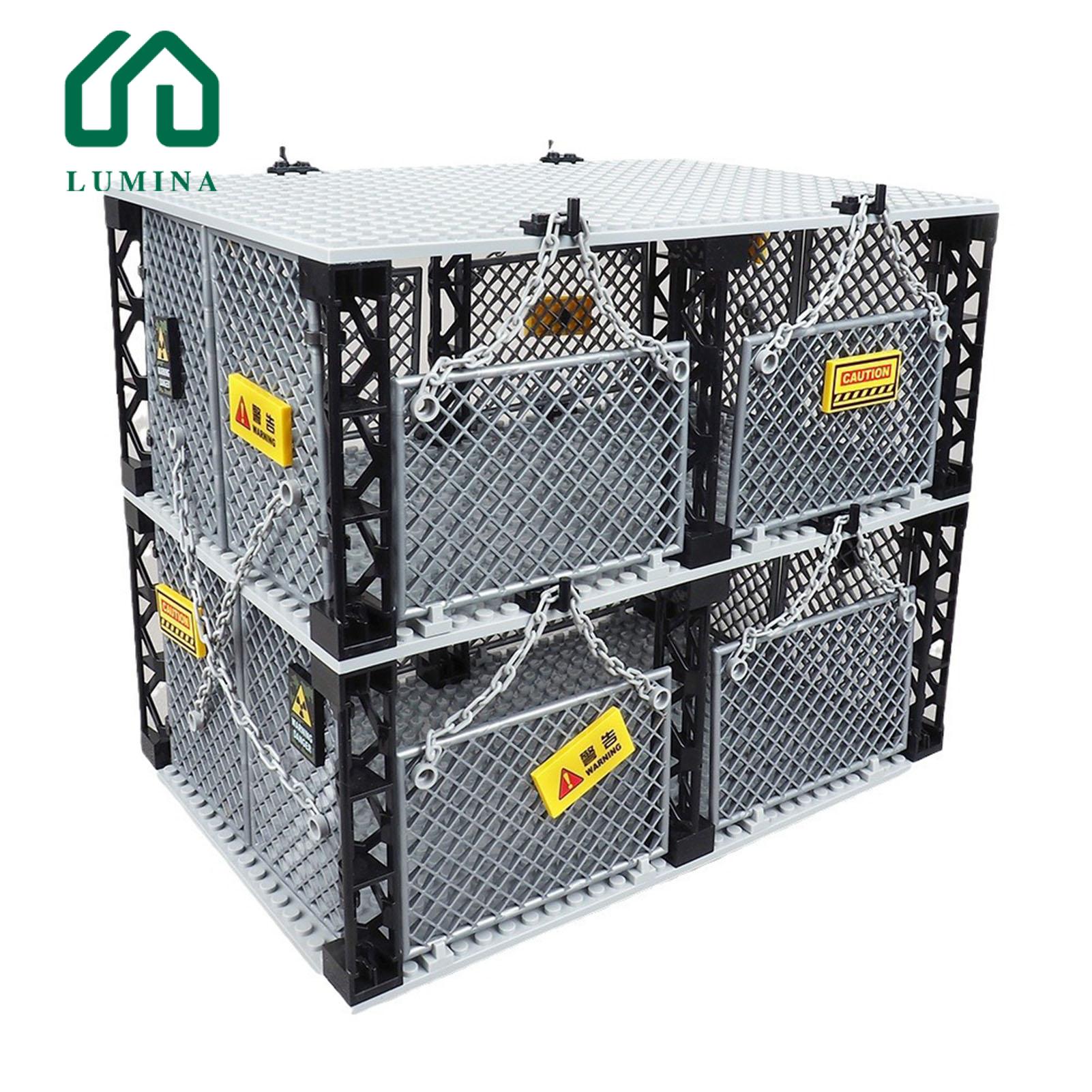 Lumina Cage Building Block Kit Double Layers Cage Building Block Toy Educational Doomsday Scene Model for Boys Girls Desktop Decoration Toddler Gift Prisoner Cage Building Toy. 