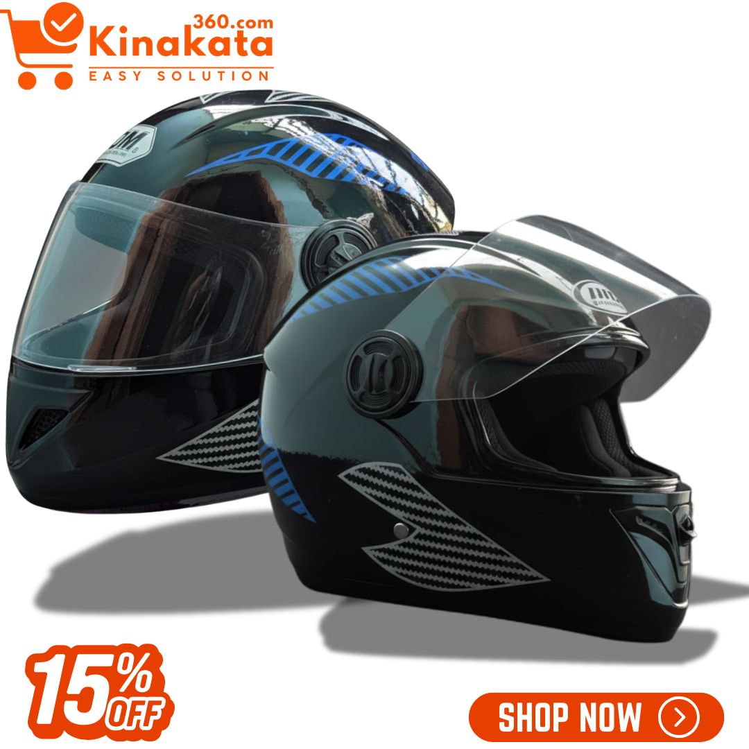 STM Full Face Motorcycle Helmet – Premium ABS Safety Regular Helmet | Stylish & Comfortable Bike Helmet for Men & Women | Best Price in Bangladesh