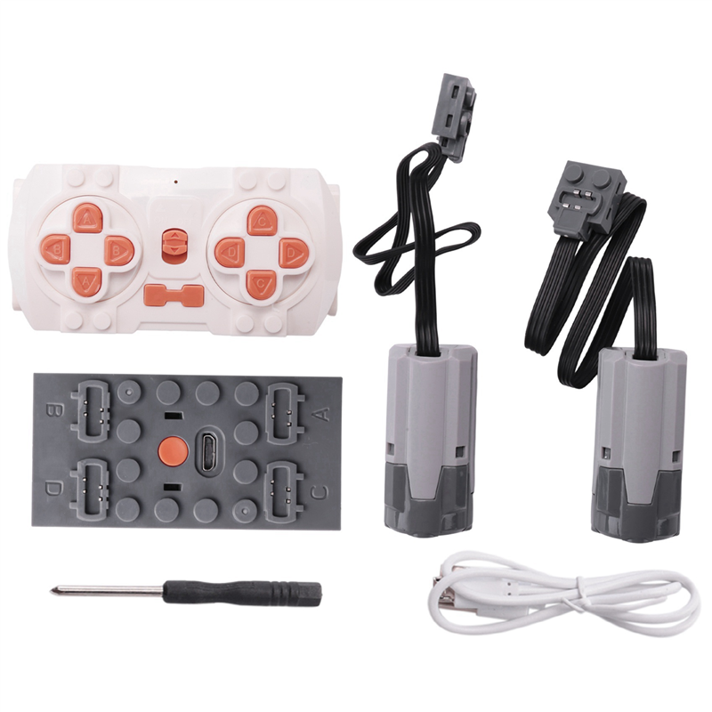 5Set Power Function Motor App Remote Control Programming 2 Meduim Moter Set DIY Building Block for Children