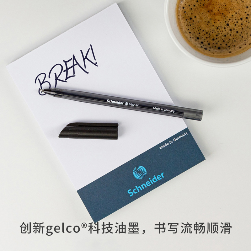 Wholesale Germany Schneider medium oil pen vizz open cap type office multi-function color ballpoint pen. 