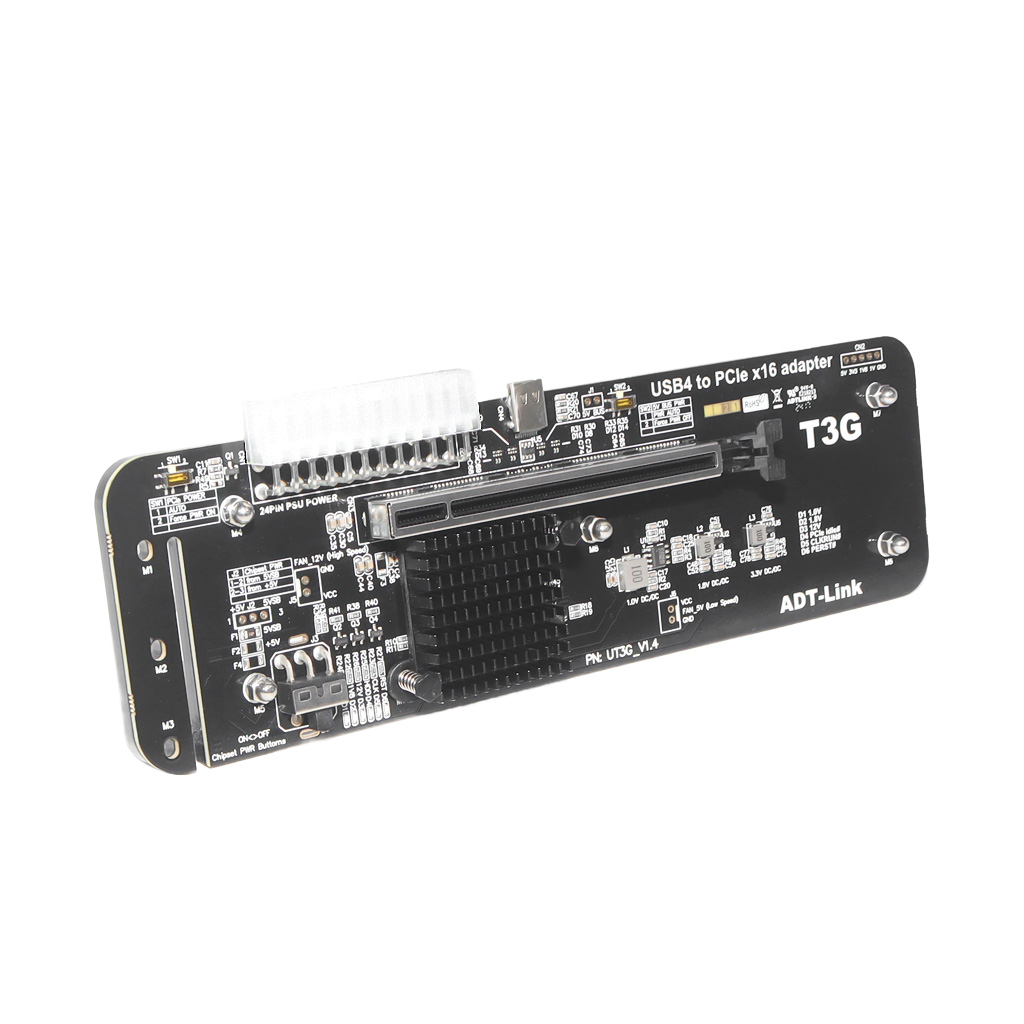 ADT-Link UT3G External Graphics Card USB4 to PCIe 4.0 x16 eGPU Adapter for Thunderbolt 3/4 For NUC ITX STX Notebook Laptop PC