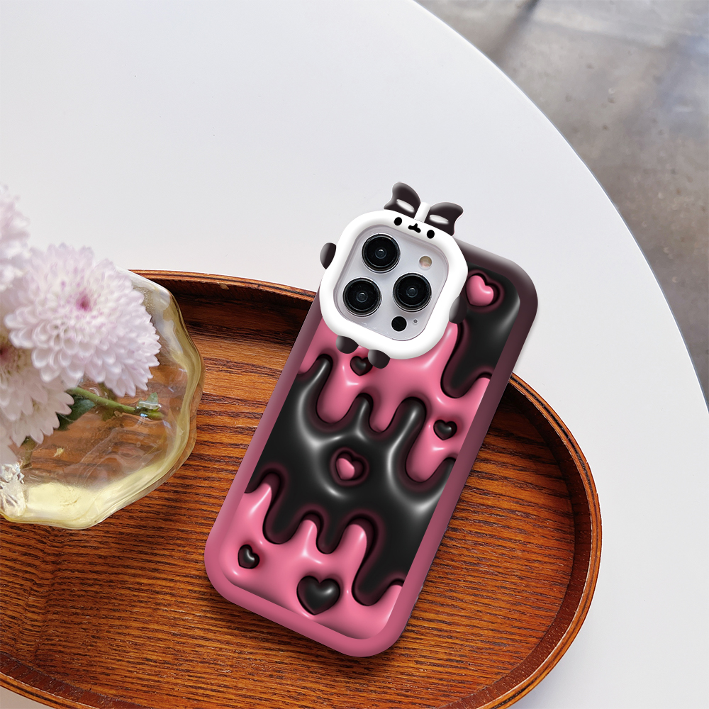 FELMYST for iPhone Plus Plus Back Cover Love Heart 3D Print