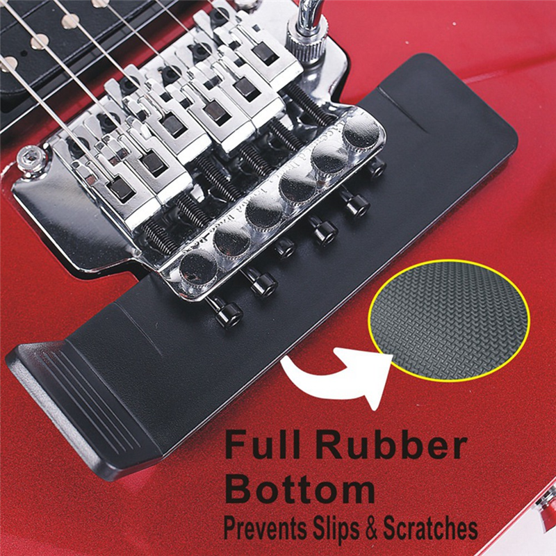 Guitar Floating Tremolo Bridge Guitar Bridge Black Guitar Bridge for Easy Adjustment and Tuning for Faster String Changes. 