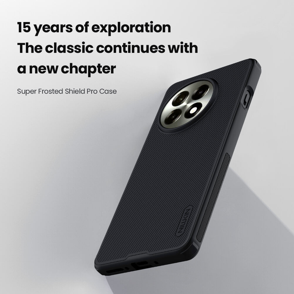 Nillkin ( 1+13R ) Super Frosted Shield Pro Matte cover case for OnePlus Ace 5, OnePlus Ace 5 Pro, OnePlus 13R - Black. 