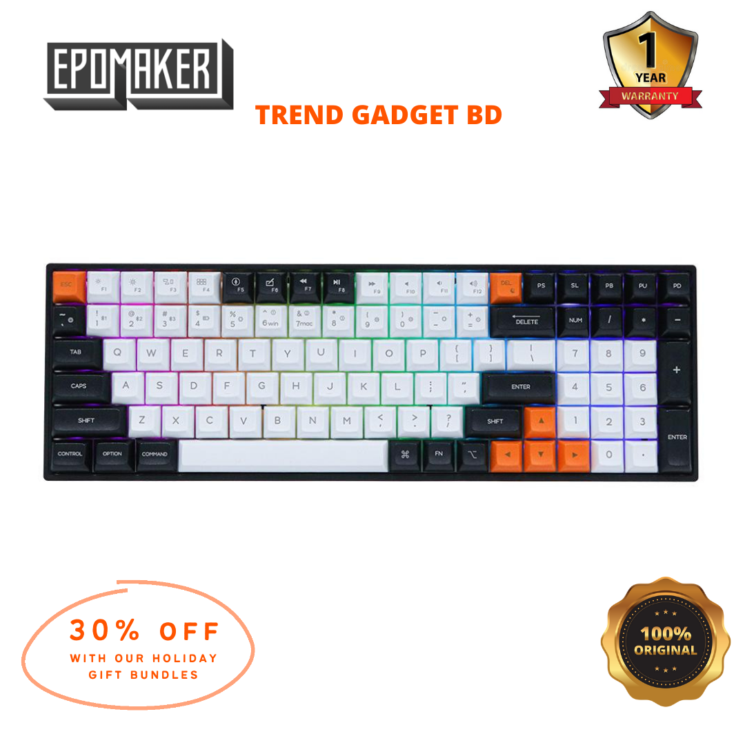 Epomaker sk96s Keys Hot-swap RGB Mechanical KeyboardHot-swappable Optical Switches. 