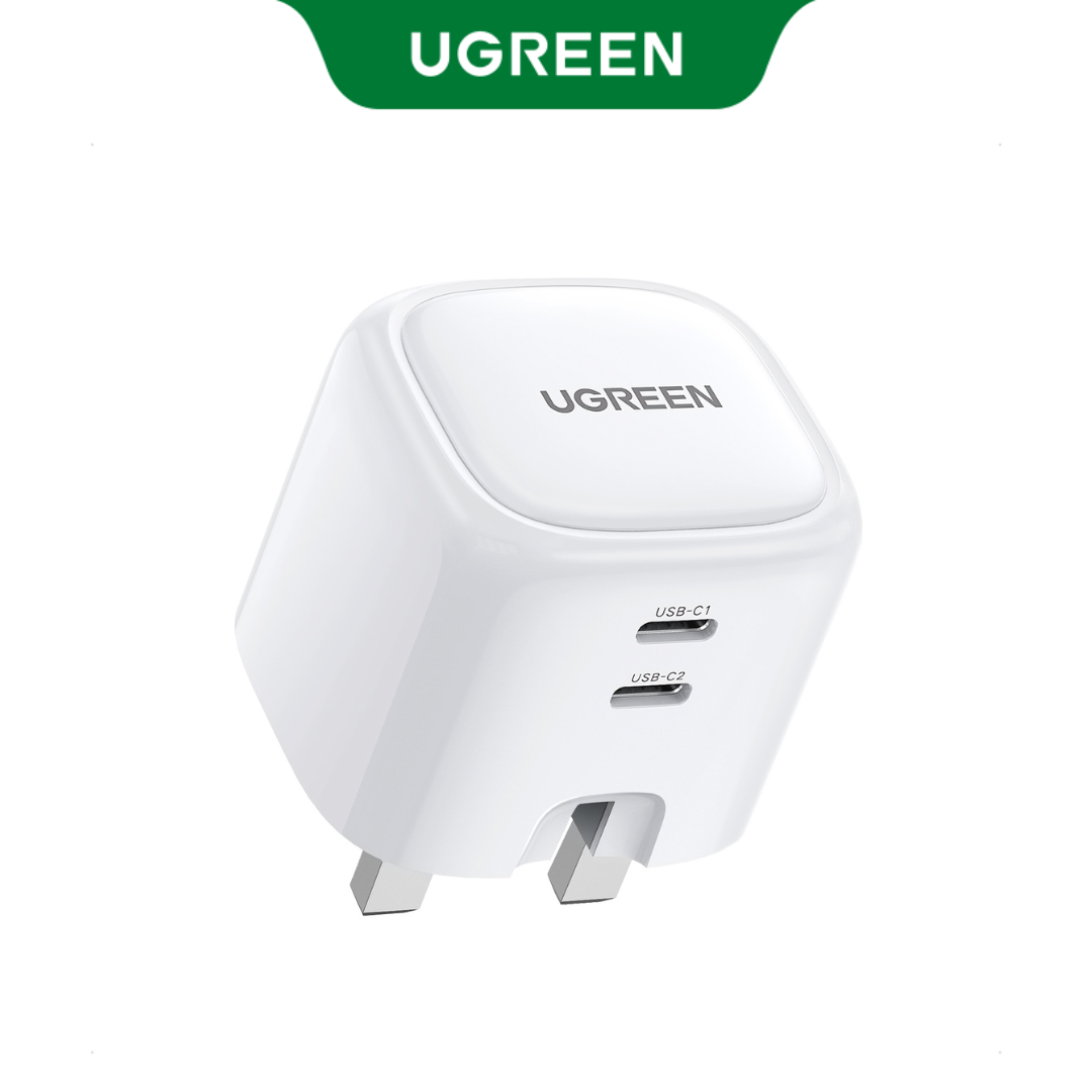 UGREEN USB C Charger 40W Dual USB C PD Fast Charger Block 2-Port 20W USB C Power Adapter Foldable Plug Compatible with iPhone 12 Mini 12 Pro Max SE 11 Pro XR iPad Pro AirPods Galaxy S10 S9 and More