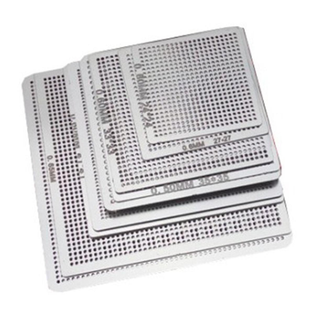 【VisioN Shop】HOT 36Pcs Commonly Used Laptop Repair Steel Mesh,BGA Reballing Tin Net,Graphics Card Stencils,BGA Reballing Stencil CPU Chip