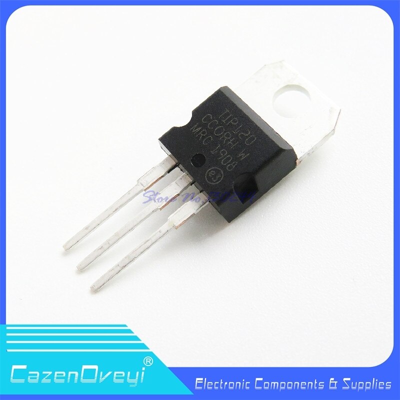 【happy one】10pcs/lot TIP120 transistor TO-220 Darlington 60V 5A In. 