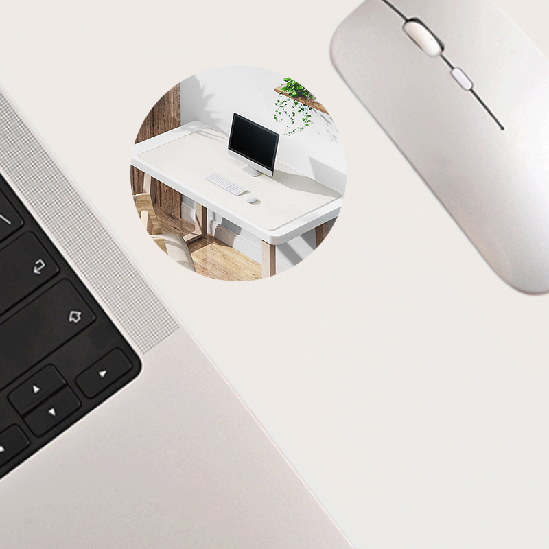 White Mousepad Portable Mouse Pad Large Gaming Waterproof Non-slip PU Leather Suede Desk Mat Computer Keyboard Desk Pad Mats. 