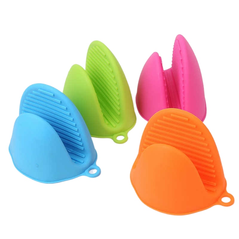 2 PCS Silicone Kitchen Organizer Insulated Heat Pot Clips Microwave Oven Gloves Hot Plate Clip Anti-scald Thicken. 
