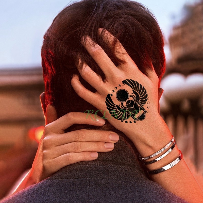 Waterproof Temporary Tattoo Sticker Apollo sun totem God's eye of Horus Wedjat Ancient Egypt tatto flash tatoo for men. 