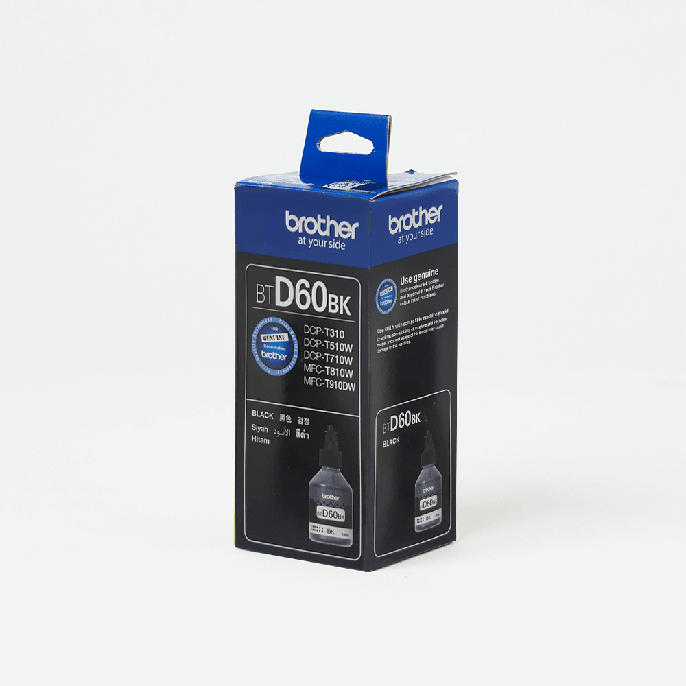 Brother BT-D60BK Refill Ink upto 7500 Pages Print Capacity for DCP-T310, DCPT510W, DCPT710W, MFCT810W, MFCT910DW, MFC-T4500DW, HL-T4000DW, DCP-T220, DCP-T420W, DCP-T720DW, DCP-T820DW, MFC-T920DW, DCP-T520W