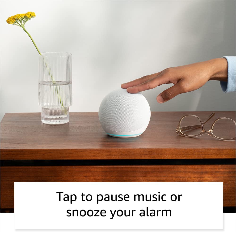 5th Gen Amazon Echo Dot Smart Speaker with Alexa, Improved Sound, Smart Home Control, Privacy Features, and Climate Pledge Friendly Design. 