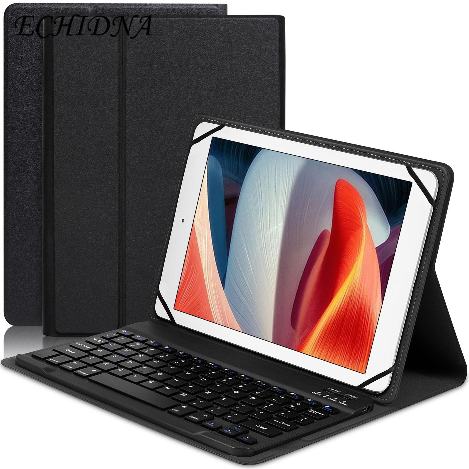 Universal Tablet Case with Keyboard Colorful Wireless Bluetooth Keyboard Protective Case for 9-11 Inch Android Tablets Backlit Faux Leather Tablet Keyboard Case