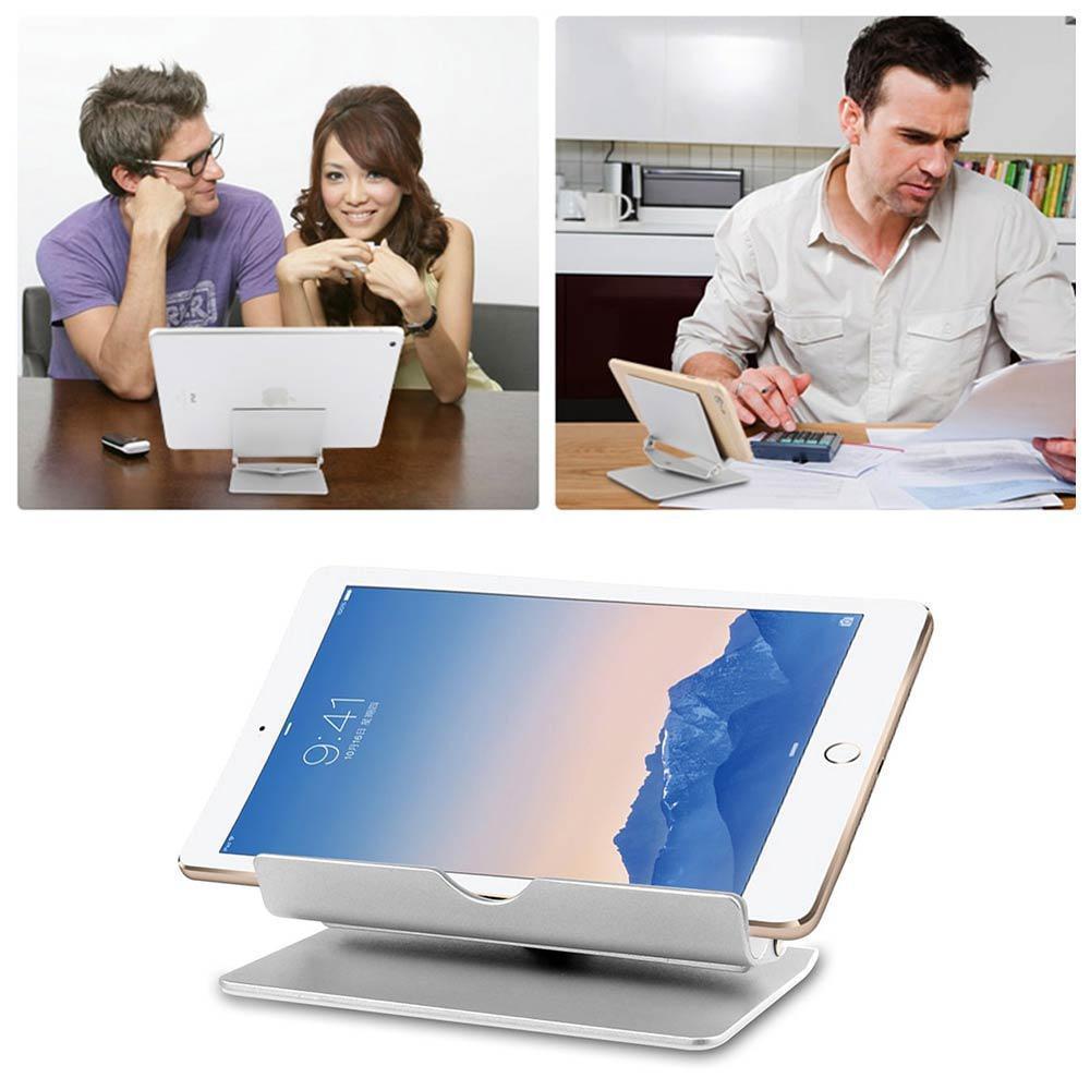 Aluminum Tablet Stand, Adjustable IPad Docks Holder, Universal 360?Rotatable Foldable Multi Angle Mini Portable Stand Compatible with IPad, IPhone. 