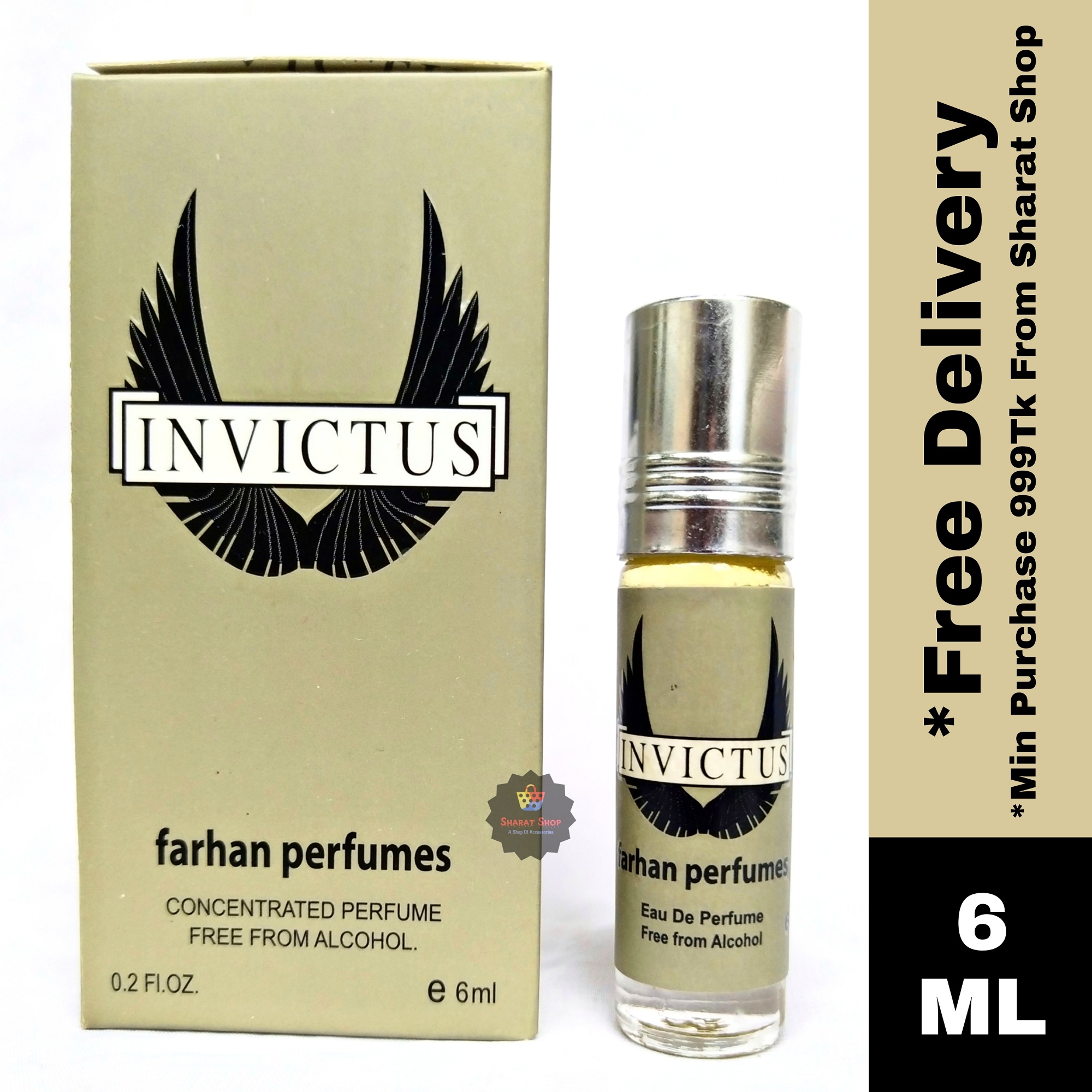 INVICTUS Concentrated Perfume Oil by Al Farhan Non-alcoholic Fragrance - 6ml