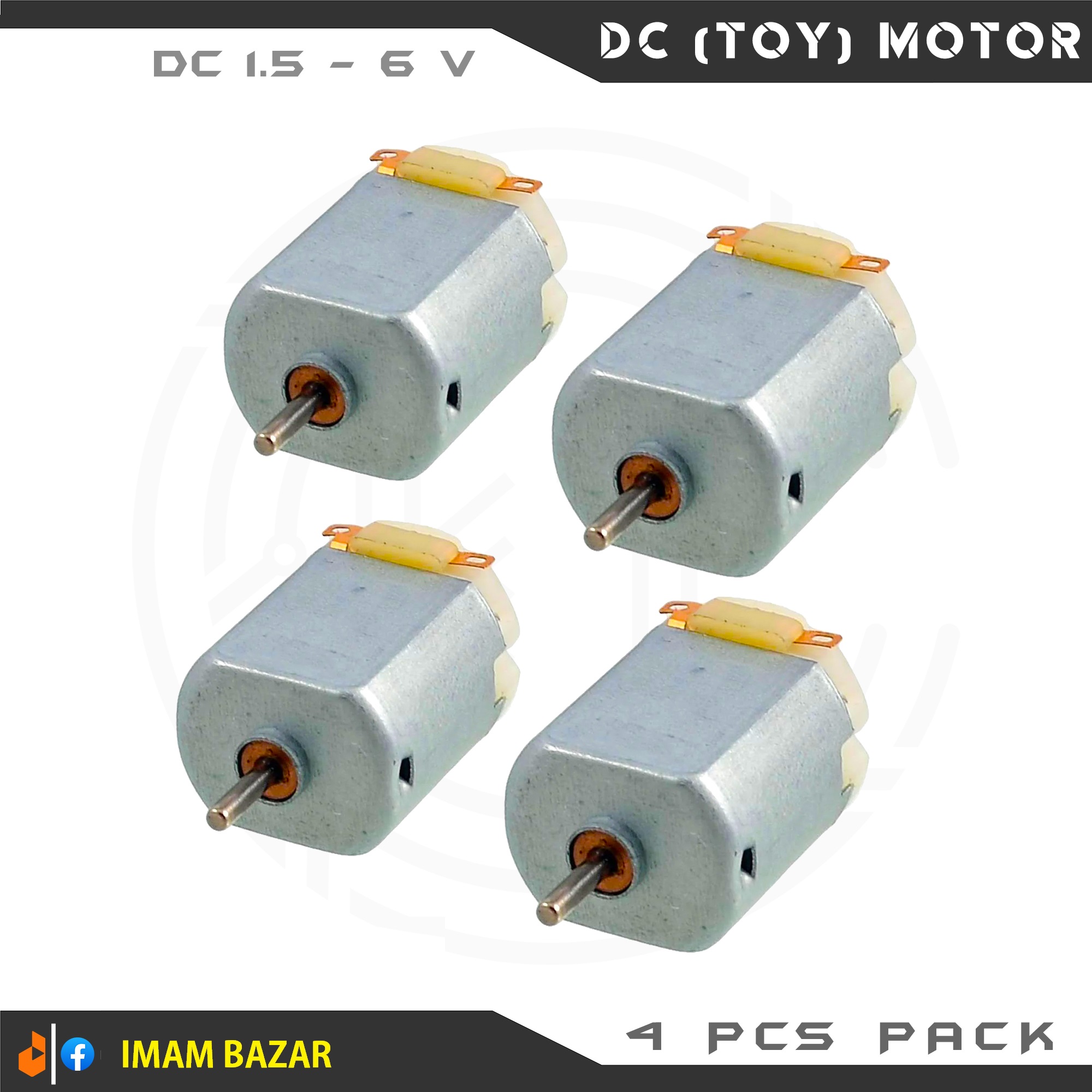 10 Pcs R-130 DC Motor 130 Hobby Micro Motor DC 3-6V 0.35-0.4A 8000 RPM for Toy. 