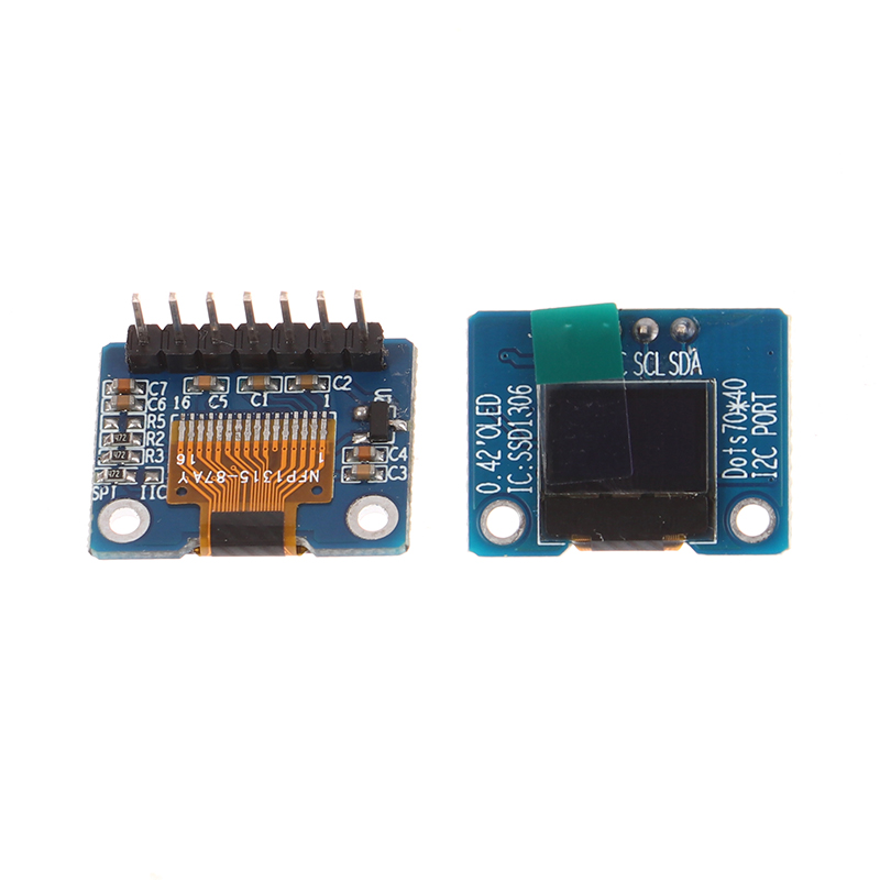 0.42" 0.42 Inch White OLED Display LCD Module 72X40 Serial Screen White Color I2C IIC/SPI Interface SSD1306 72*40 Hudduo. 