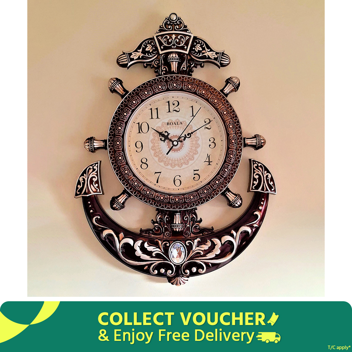Advanced inspiring - Exceotional Quality - Quartz Oreva Decorative Retro Anchor Wall Clock - Vintage Choice - Expression of Yourself