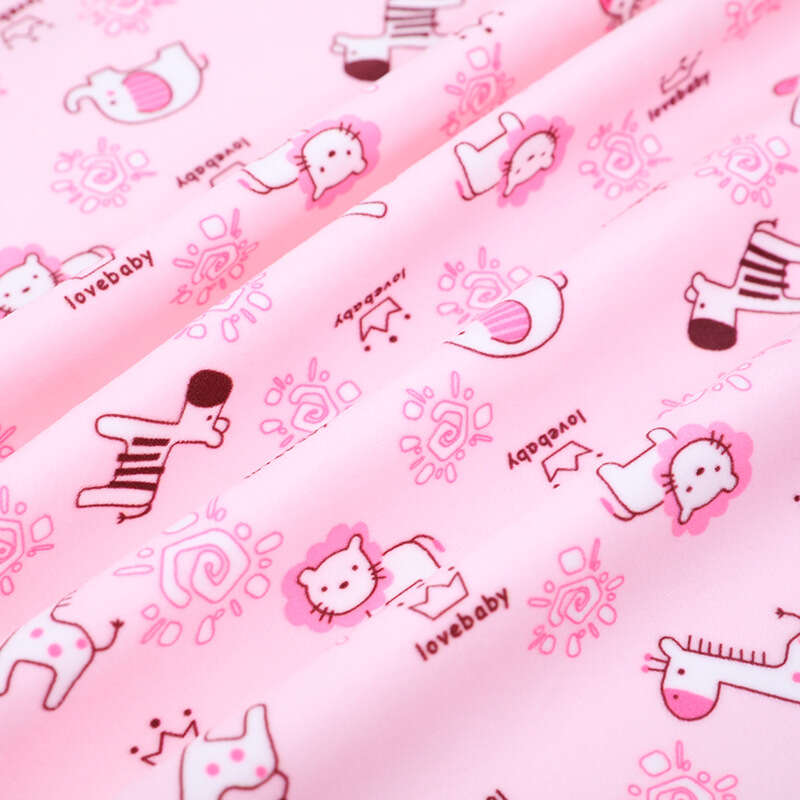 Polyester crystal veet cartoon multi pattern printed baby toy pillow and urine pad fabric. 