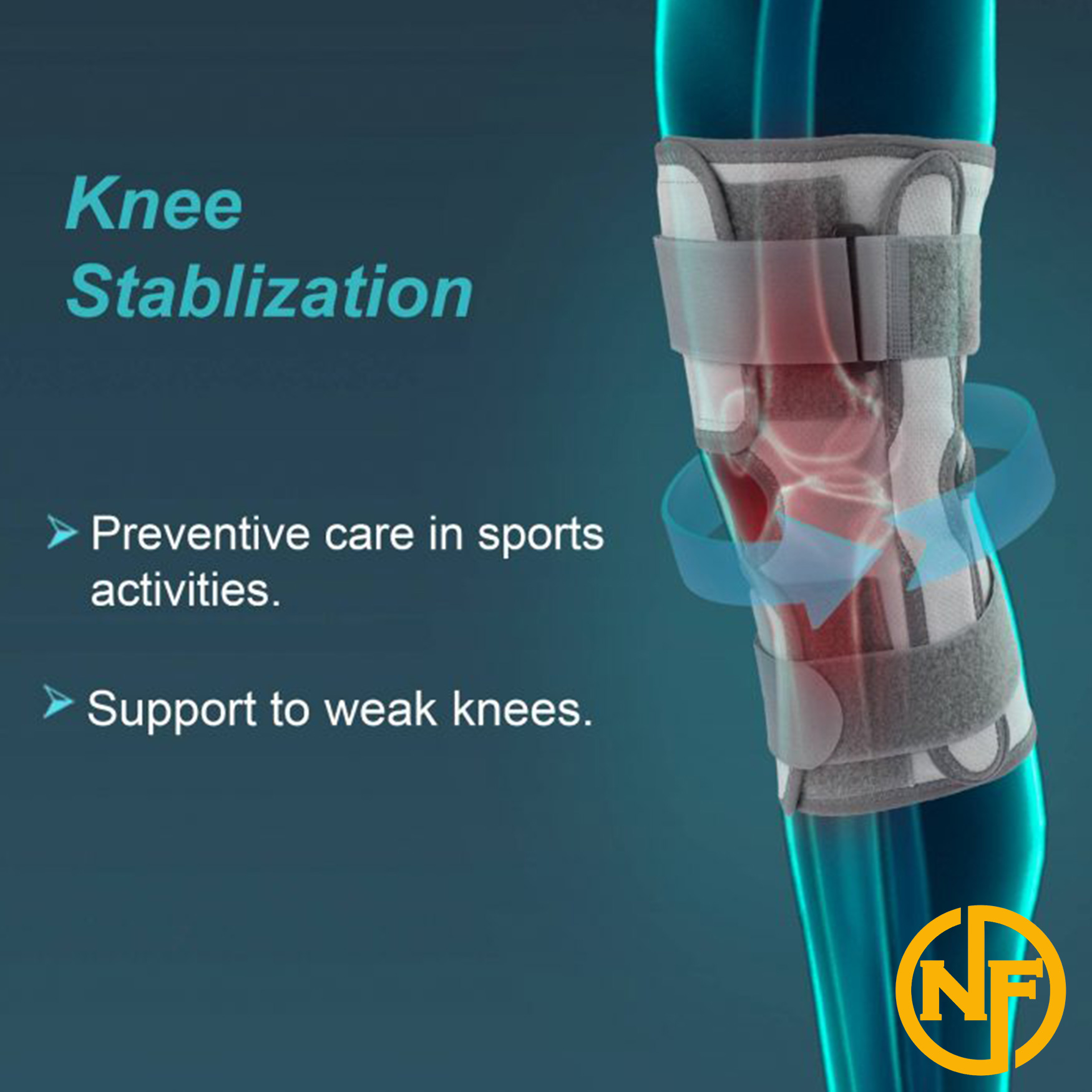 Tynor Functional Knee Support for Lateral Support and Immobilization. 
