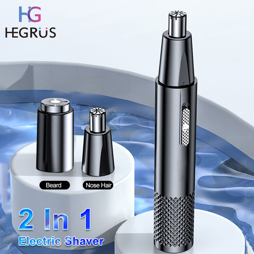【The Edge of Beauty】New HEGRU Electric haver Electric Noe Hair Trimmer Portable Razor UB Charging Beard Trimmer haver Multifunctional Floating Razor Profeional Electric haver Cordle Facial Grooming Kit For Beard Noe Hair