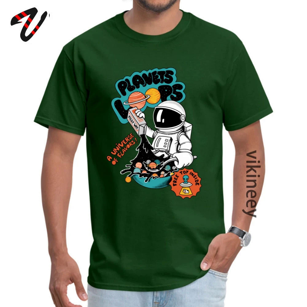 Planets cereal loops spaceman men's T-shirt Elon Musk Mars SpaceX Russia tshirt plus size fashion funny print tshirts custom. 