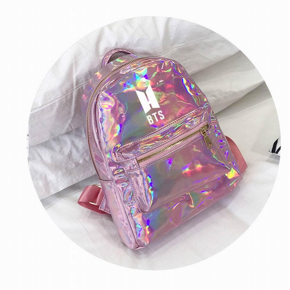 K-pop BTS Women Fashion Mini PU Leather Bag School Backpack