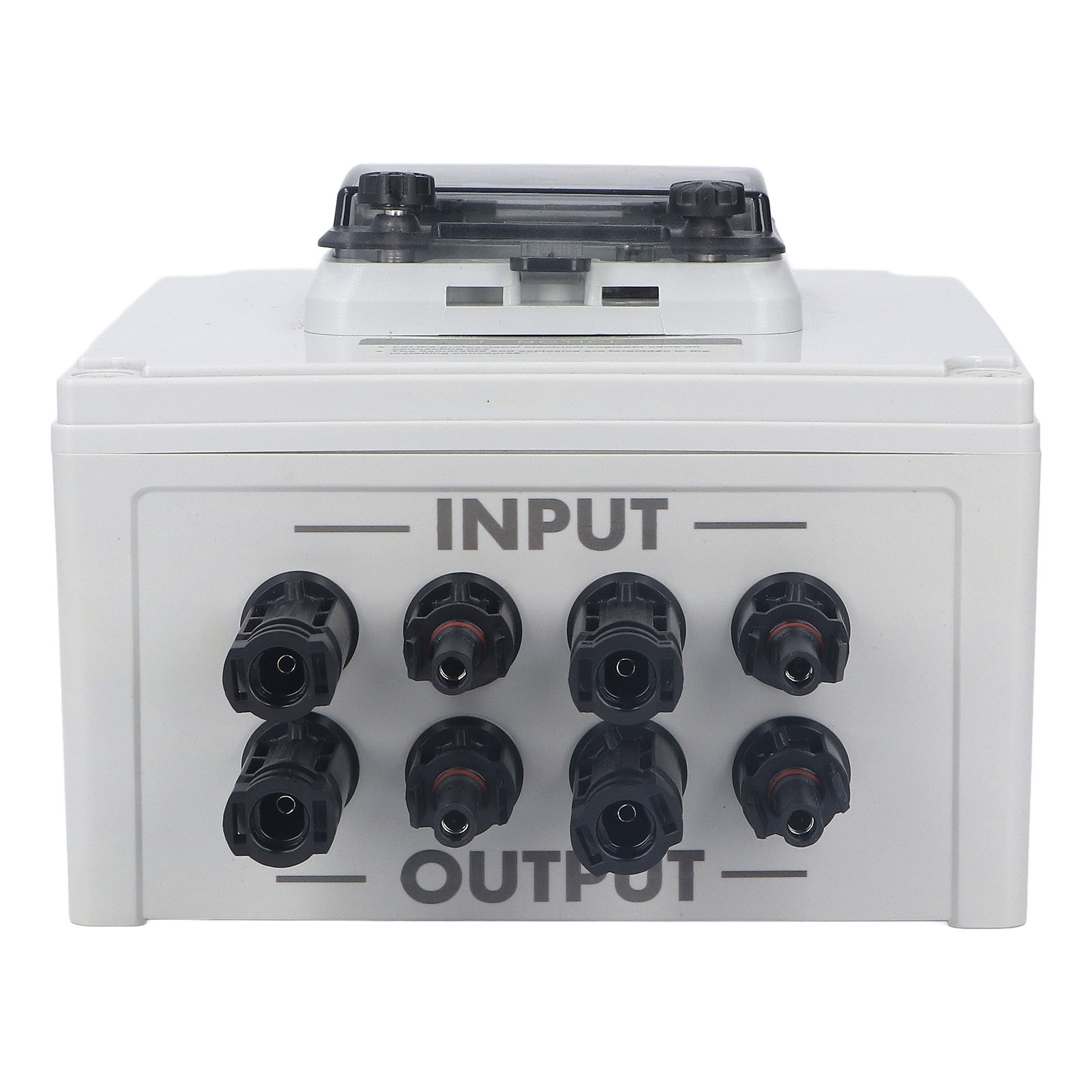 Solar Combiner Box DC1000V IP67 Transparent Panel Photovoltaic Combiner Box for RV. 