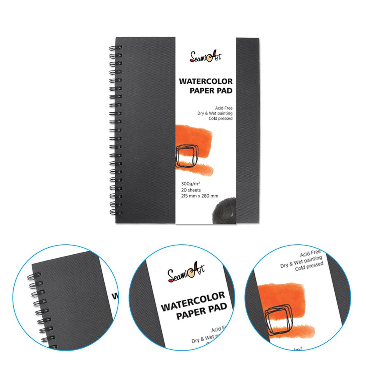 Drawing Paper Pad Book Sketchpainting Media Spiral Painted Hand Sketchbook Notebook Blank Watercolor Accessories Panel Notebooks