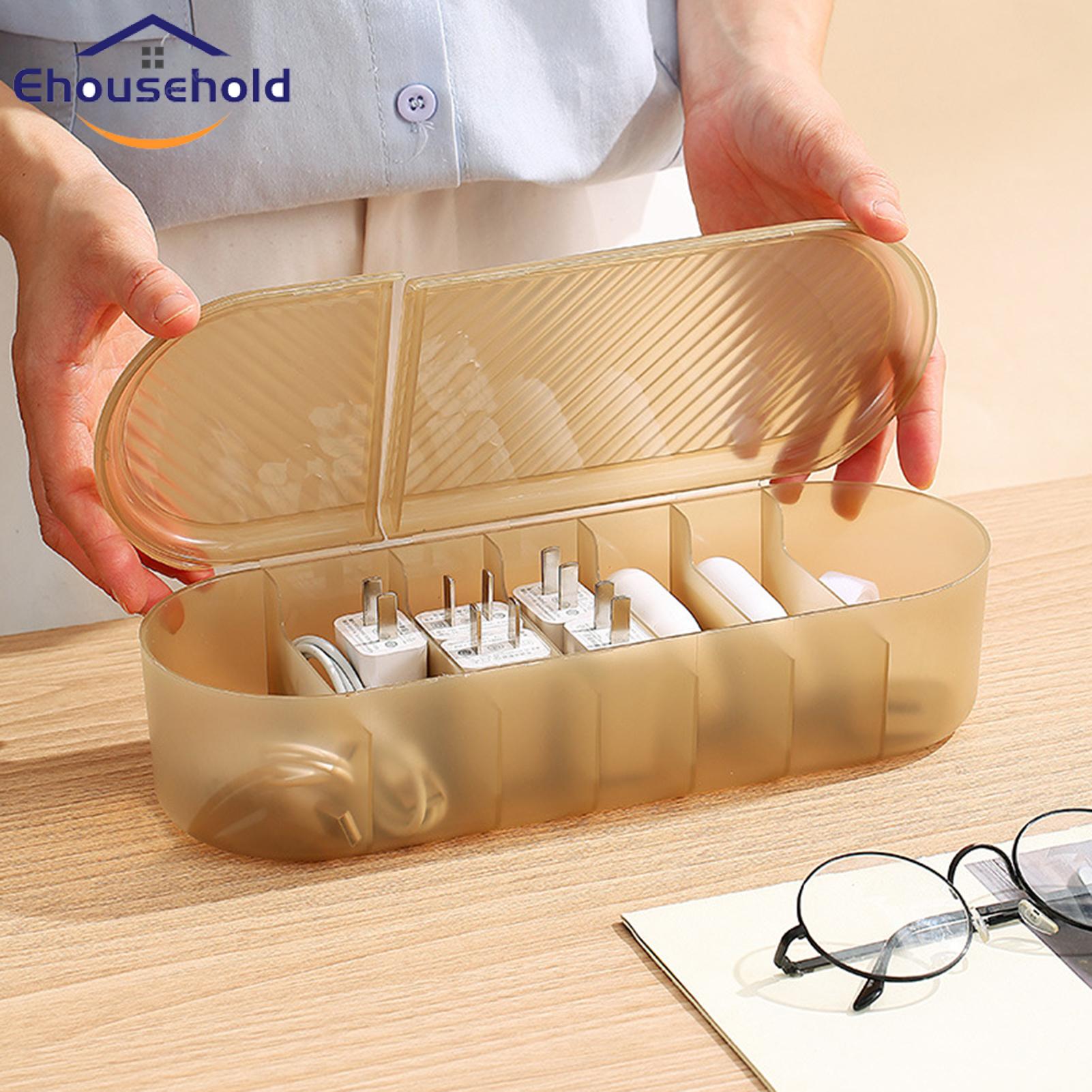 Wire Management Box Neatly Organize Cables Accessories with Space-saving Storage Box Perfect for Home Office Use Data Cable Storage Box. 