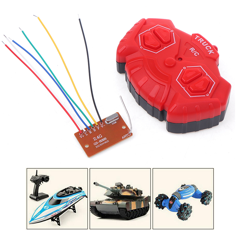 2.4G Four-way Remote Control Module 4CH RC Remote Control Transmitter Receiver Circuit Board Accessories Demoo. 
