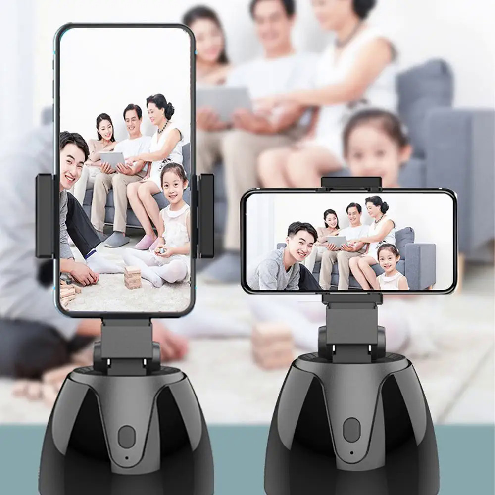 360 Degree Rotation Auto Face Tracking Mobile Phone Holder Smart Selfie Stick Camera Tripod For Photo Video Vlog Recording. 