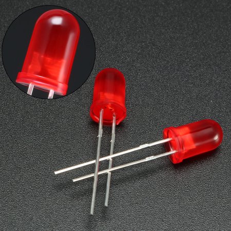 50Pcs- 5mm COLORFUL RED LED 5mm Round LED Light Emitting Diode Basic Red Light Bulbs For Electronics Project Indicator Front Panels LED Light DIY. 