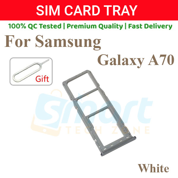 Samsung Galaxy A70 Sim Tray Micro SD Card Slot with Sim Ejector Pin Replacement Part:. 