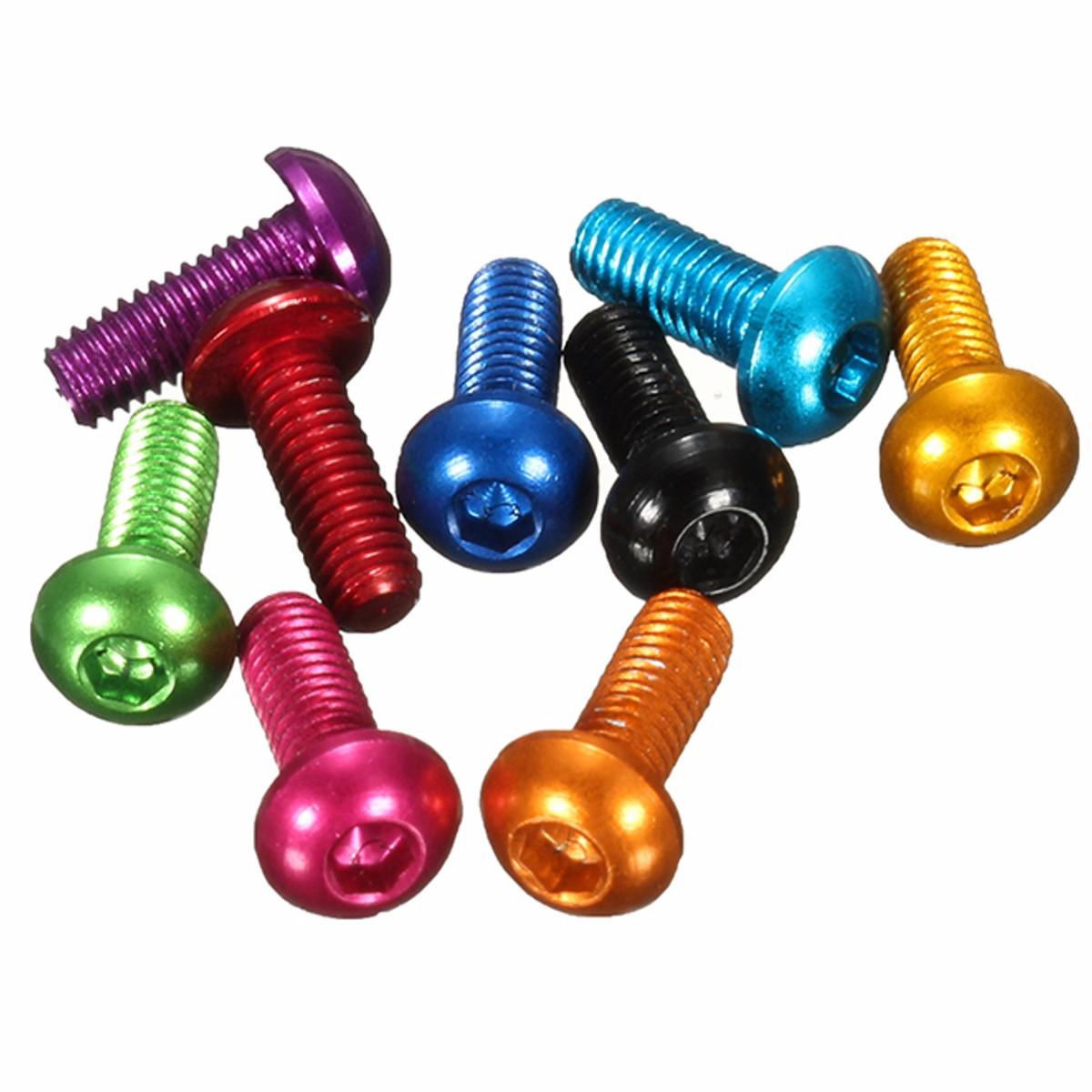 Suleve M3AH5 10pcs M3 6mm Round aluminum hexagon socket head cap screws[Black] - Royal (blue). 