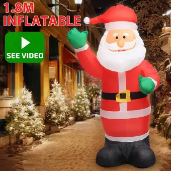 Large Inflatable Santa Snowman Outdoor Airblown Xmas Christmas