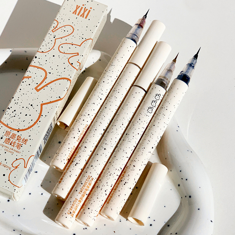 xixi original ink rabbit velvet eyeliner is quick-drying, long-lasting, waterproof and sweatproof, does not smudge, outlines the lower eyelashes, and lies on the silkworm shadow pen. 